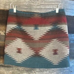 American Eagle Outfitters Multicolor Southwestern Mini Skirt